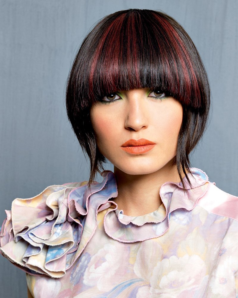 Колорирование Боб каре с челкой