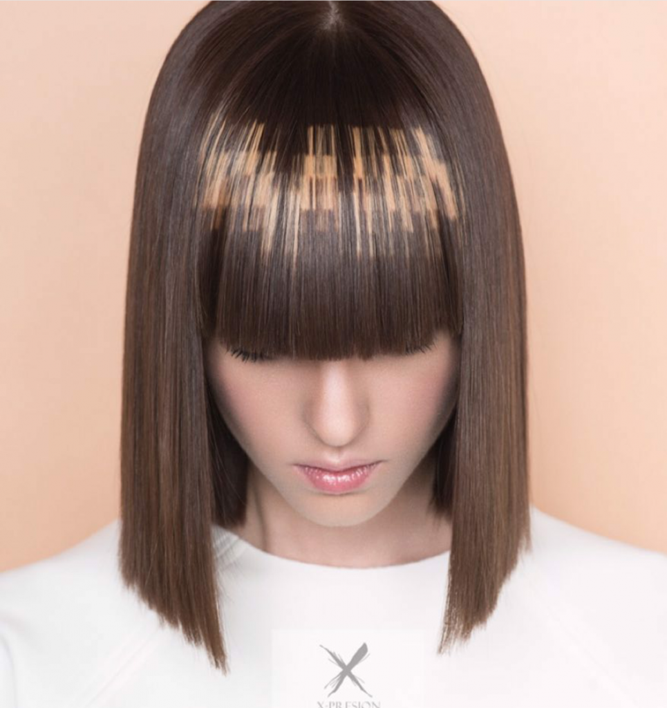 Каре с прямой челкой окрашивание