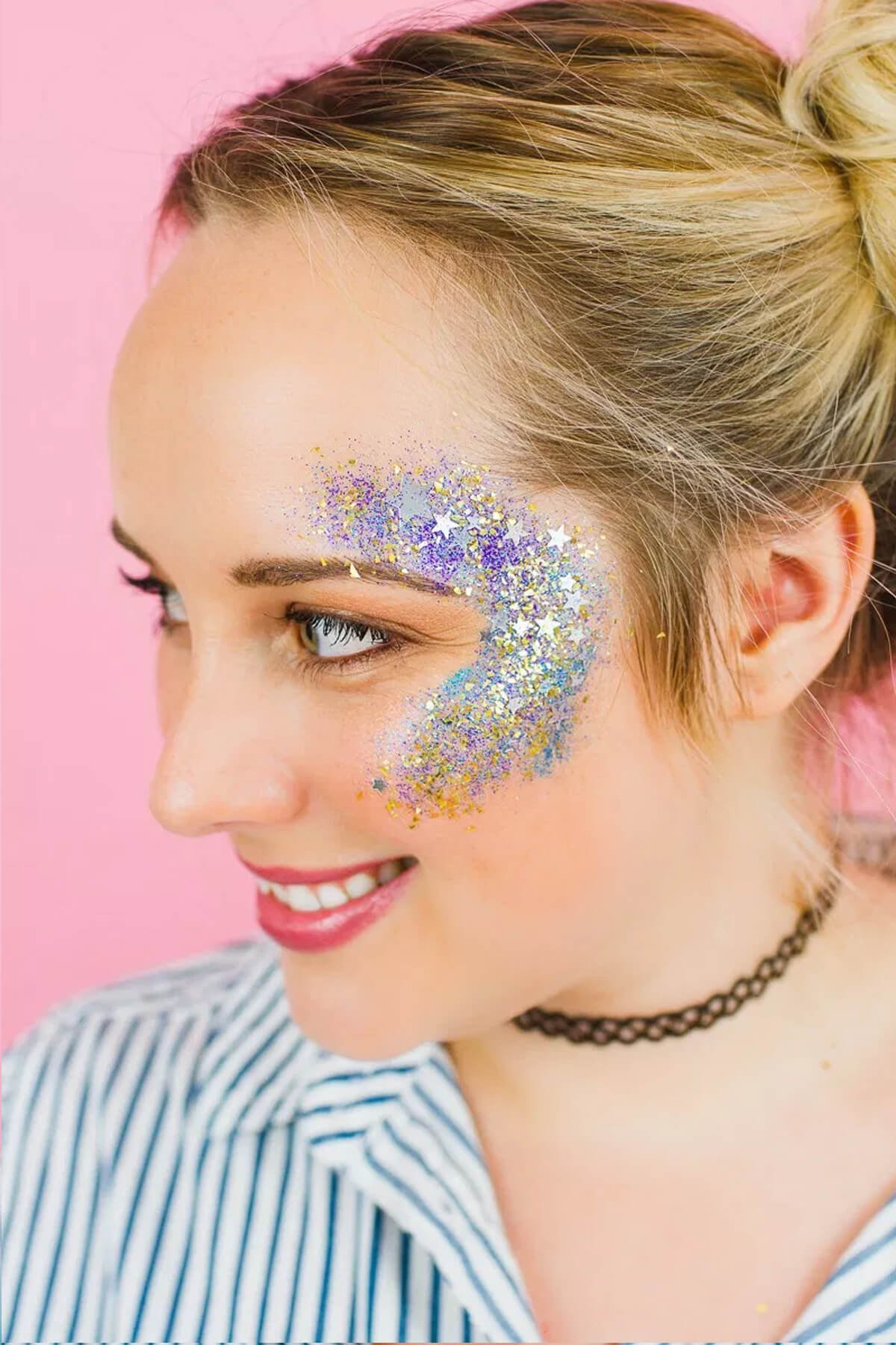 Макияж из блесток