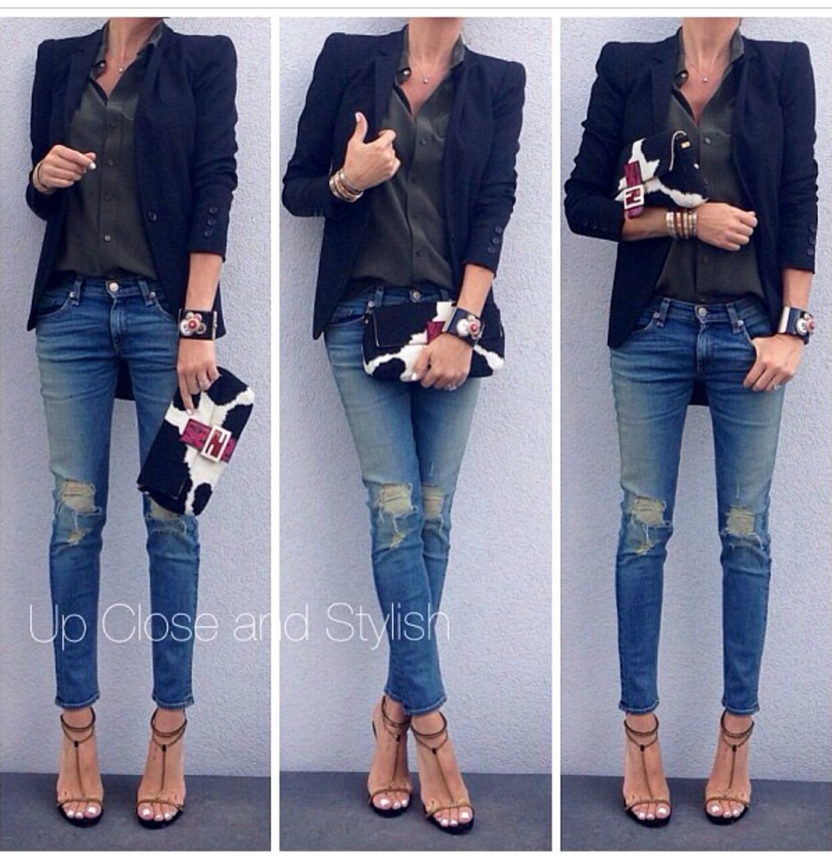 Наряд с джинсами