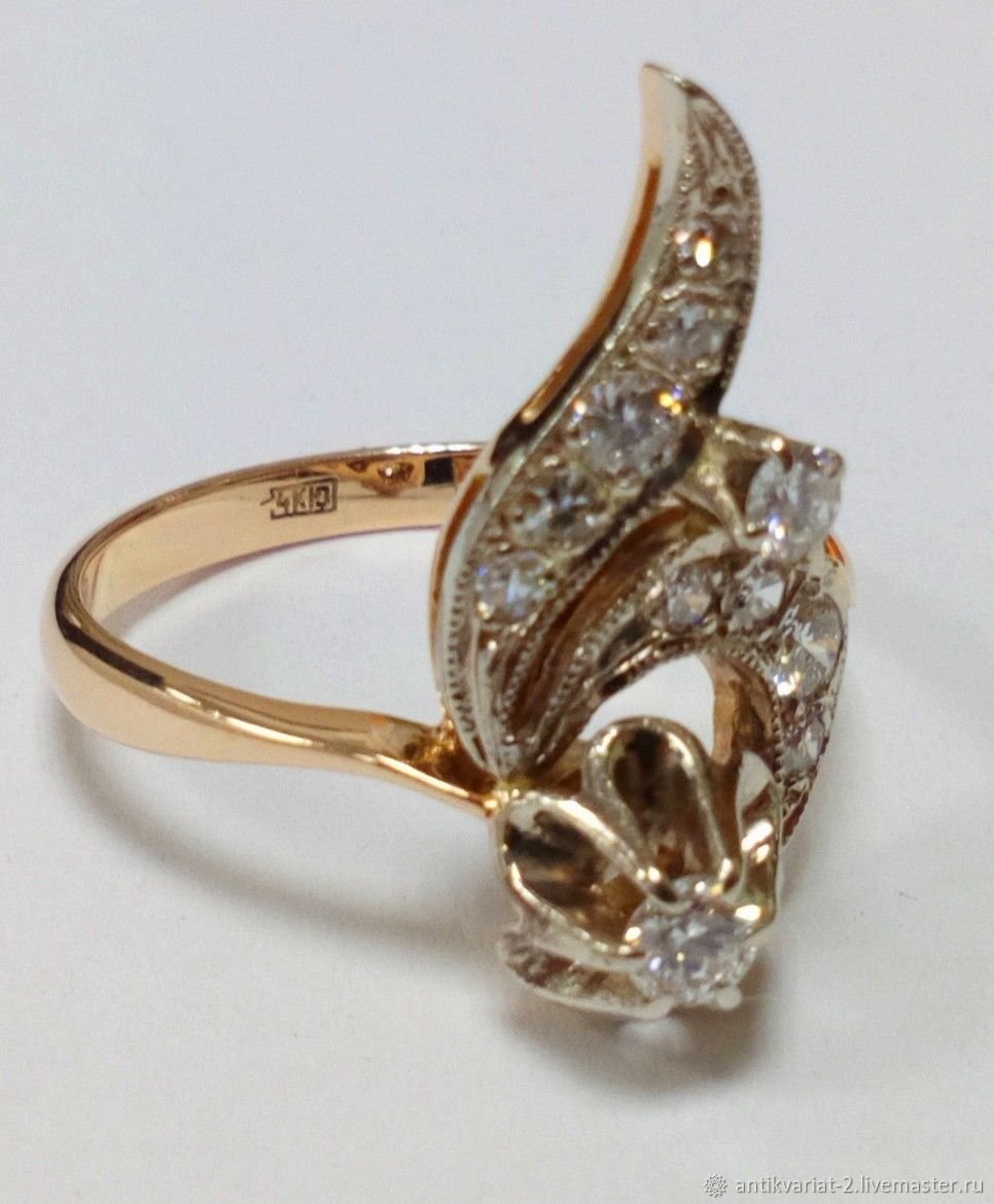 Золотые серьги Ереванский ювелирный завод 583