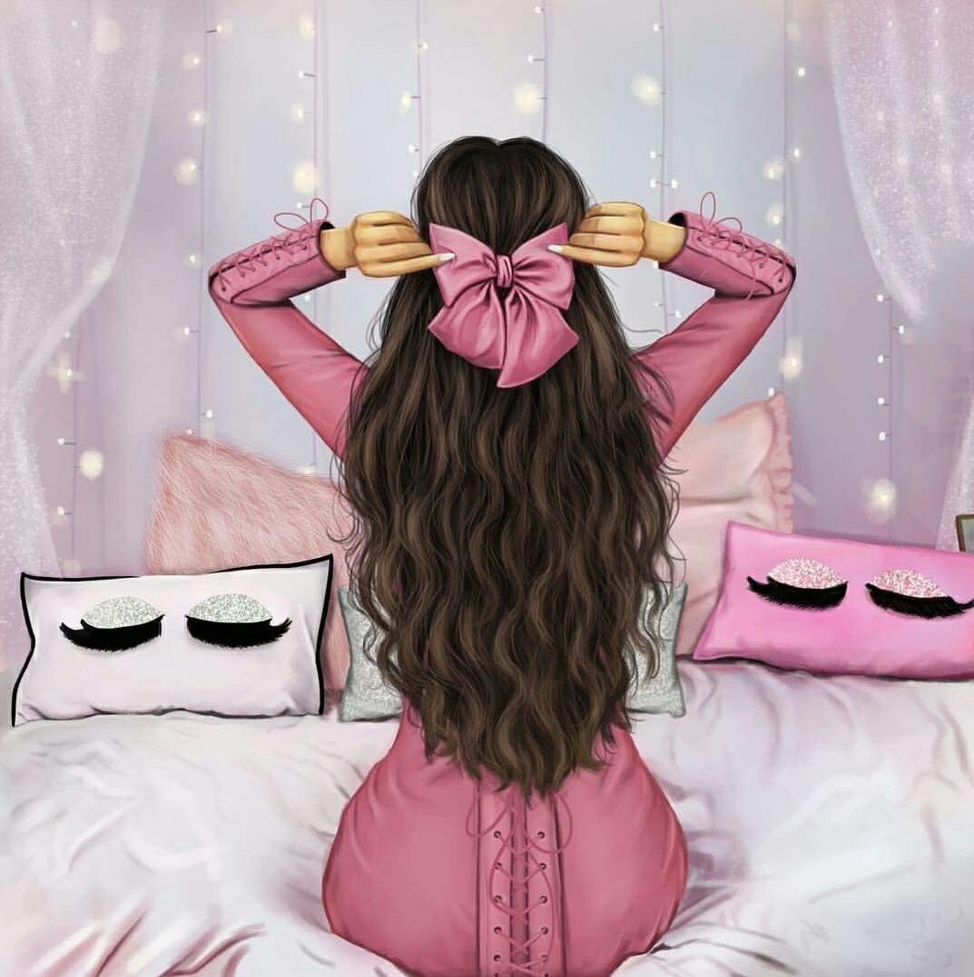 Девочка с бантиком иллюстрация