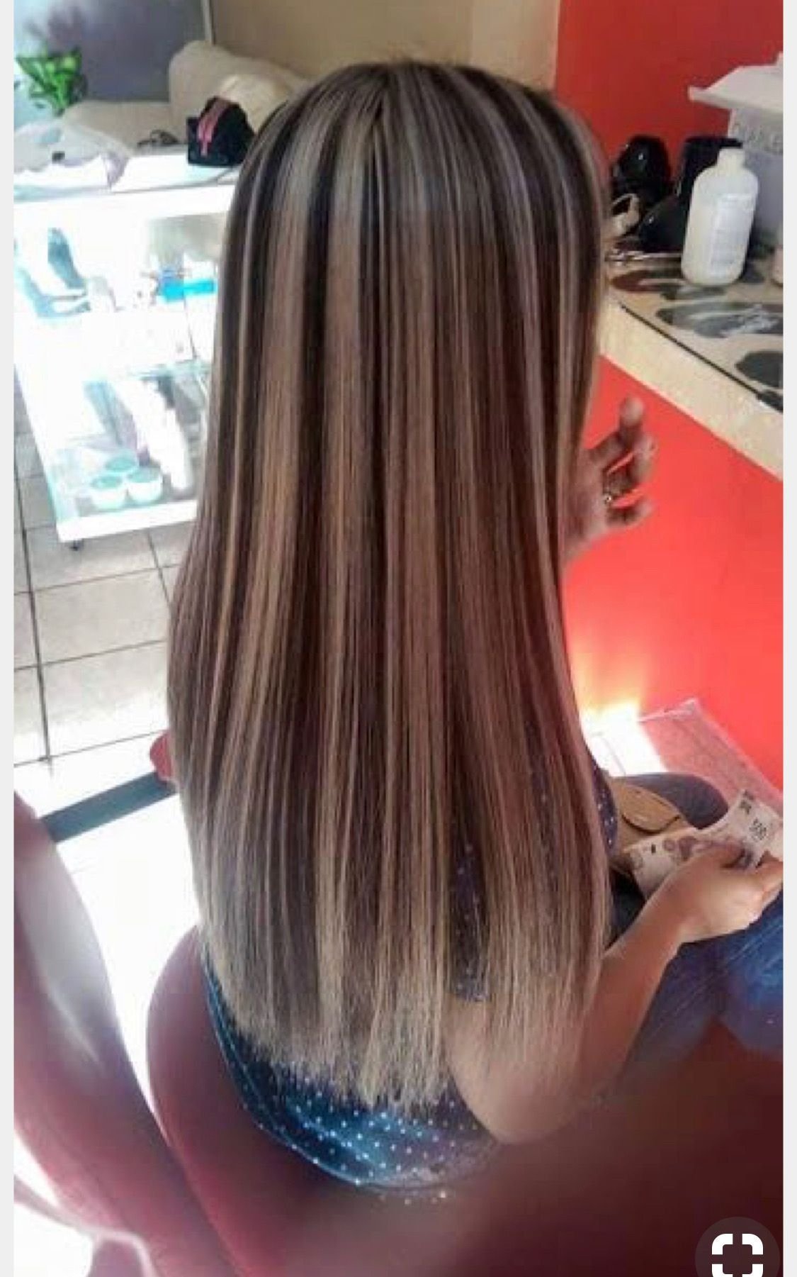 Наращивание мелированных волос