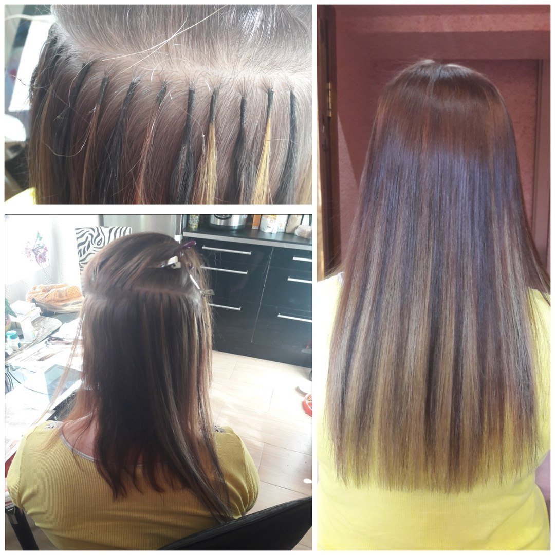 Мелирование наращиванием