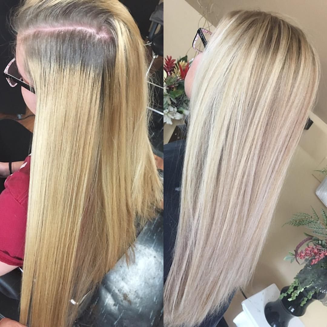 Прикорневое мелирование с растяжкой