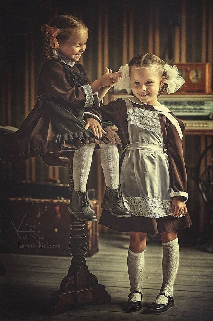 Школьная фотосессия в ретро стиле