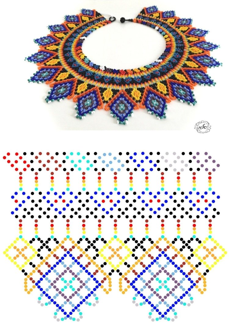 Бисероплетение схемы колье