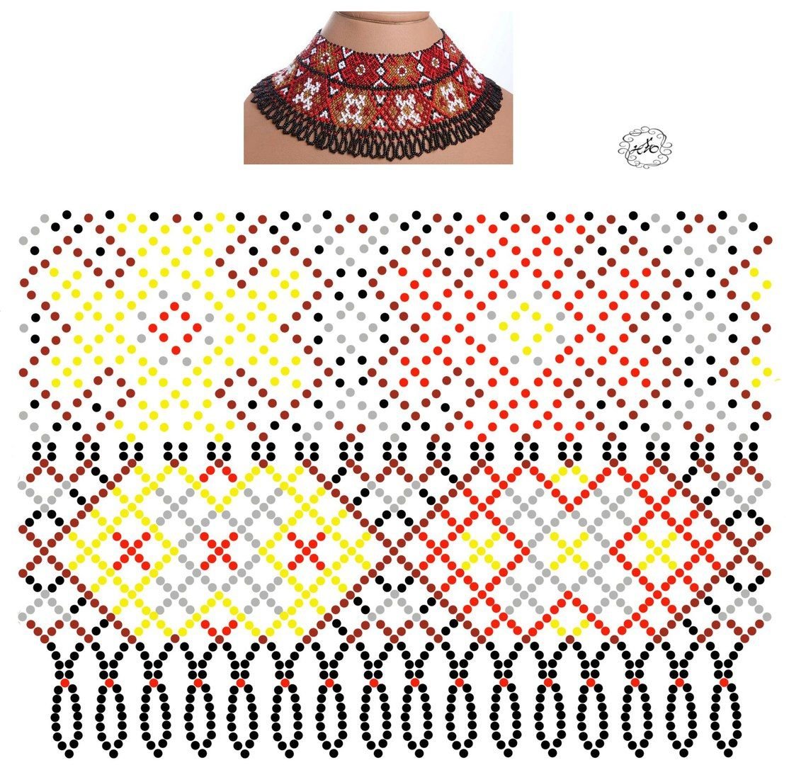 Оплечье из бисера