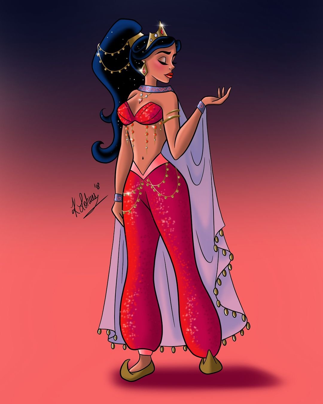 Алладин Жасмин красный наряд