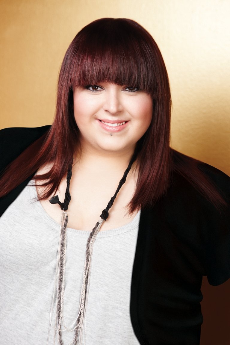 Стрижка на полное лицо с челкой