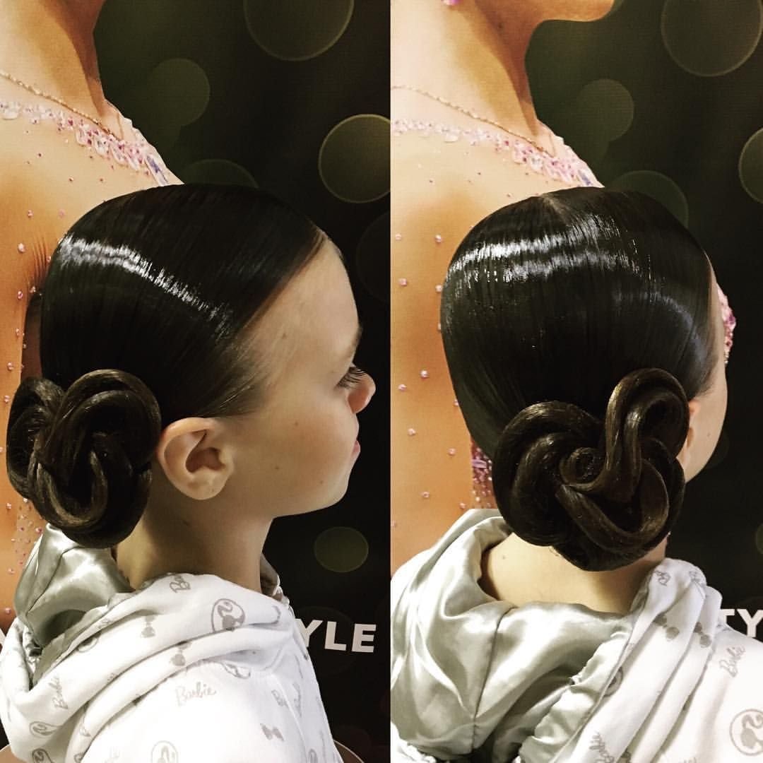 Причёски для бальных танцев для девочек дети