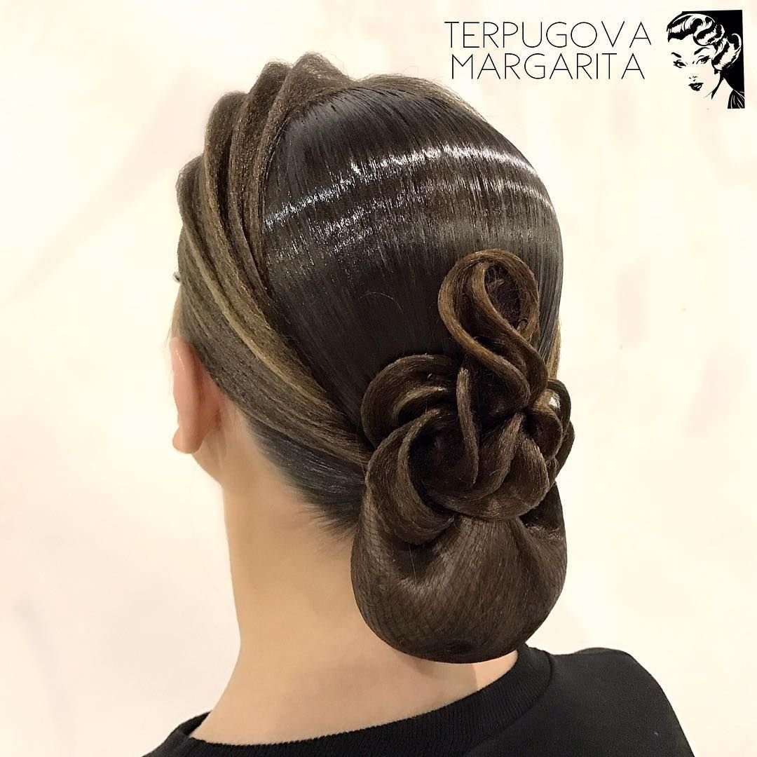 Классическая прическа для бальных танцев