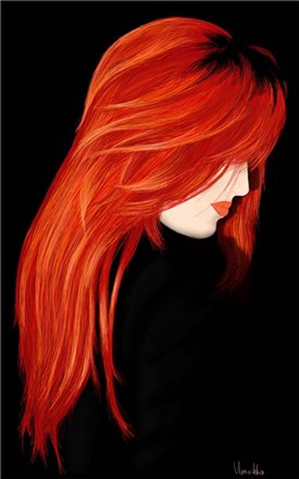 Ава рыжей девушки