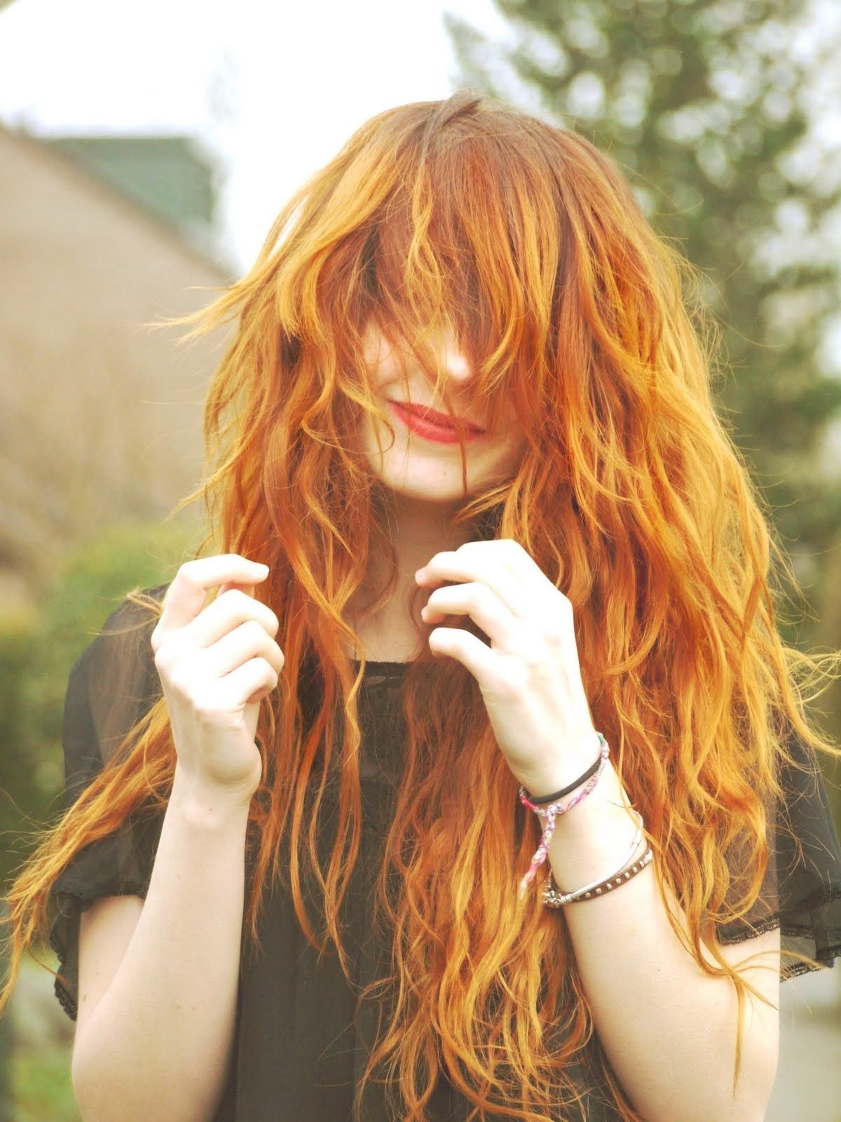 Рыжие Растрепанные волосы