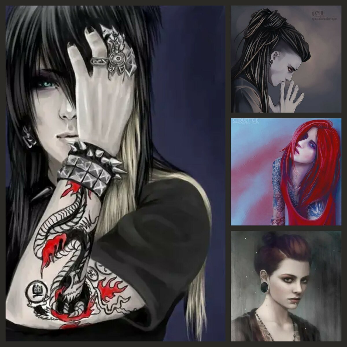 Девушка неформал арт