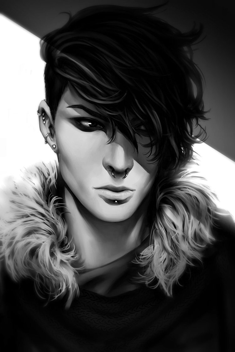 Красивый парень арт