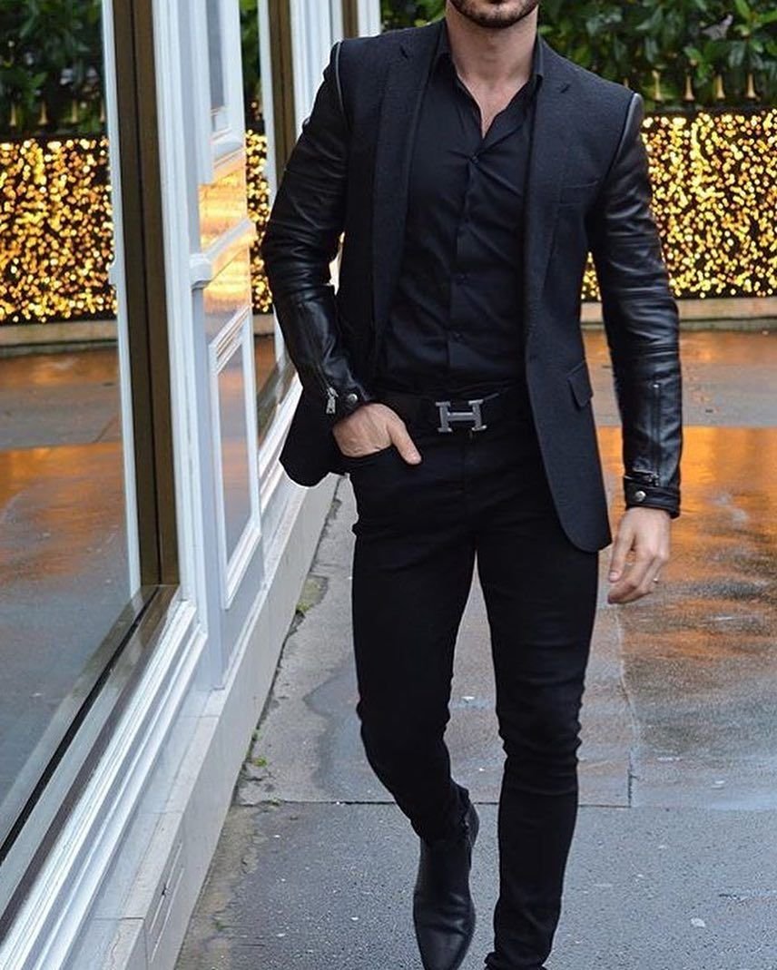 Чёрный стиль одежды для мужчин