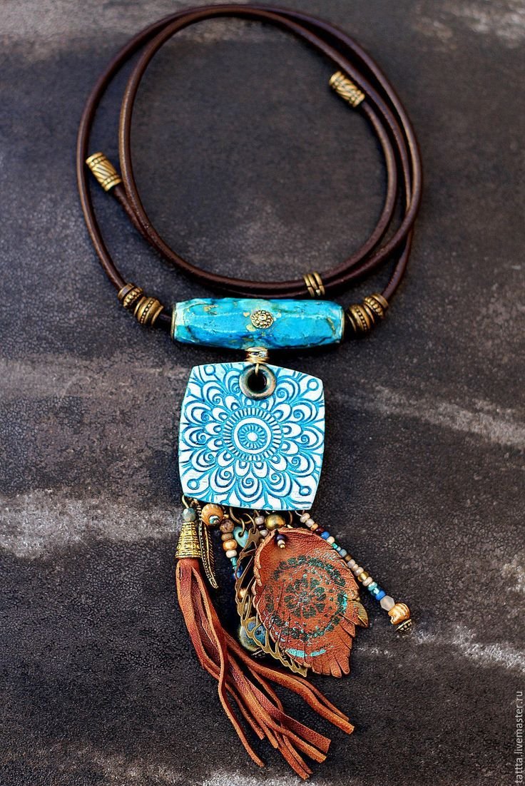 Украшения из полимерной глины в стиле бохо и этно