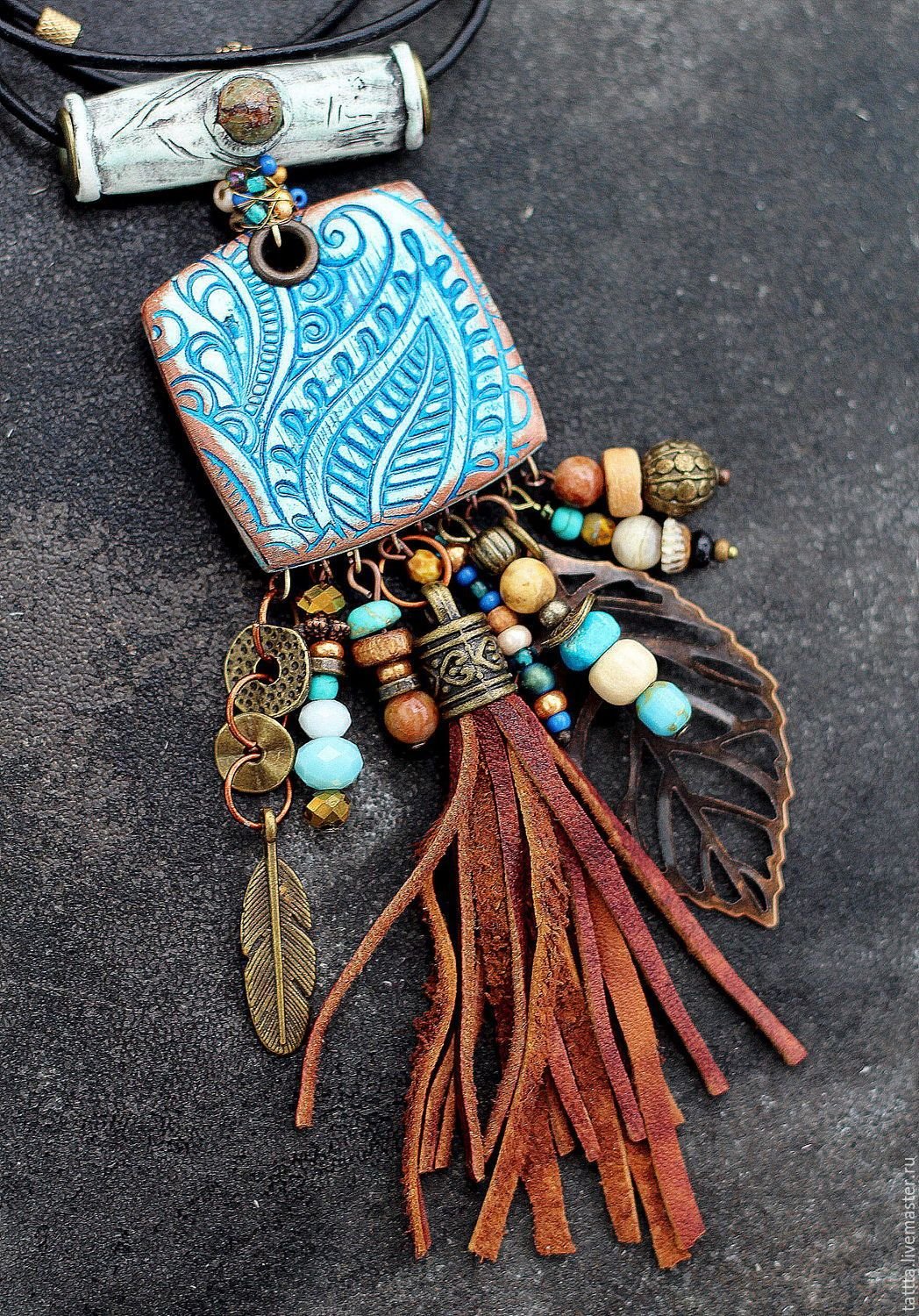 Украшения из полимерной глины в стиле бохо