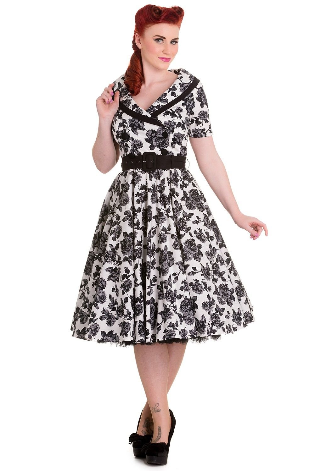 Платье в стиле ретро для полных
