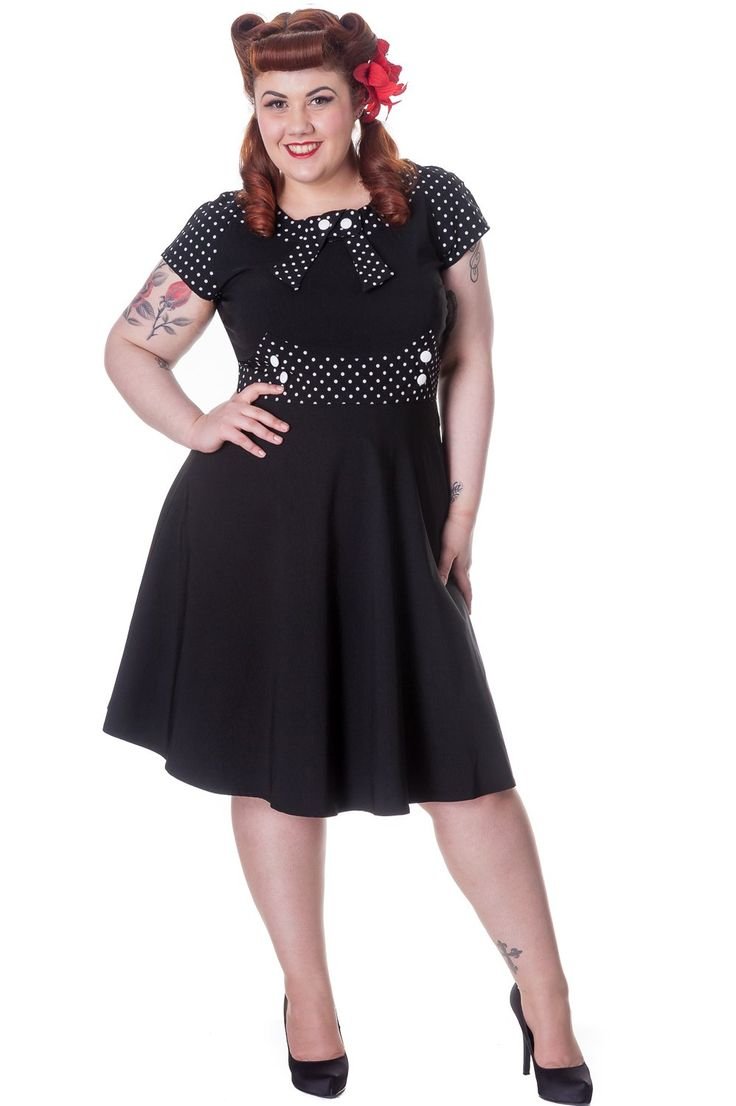 Платье в стиле ретро для полных