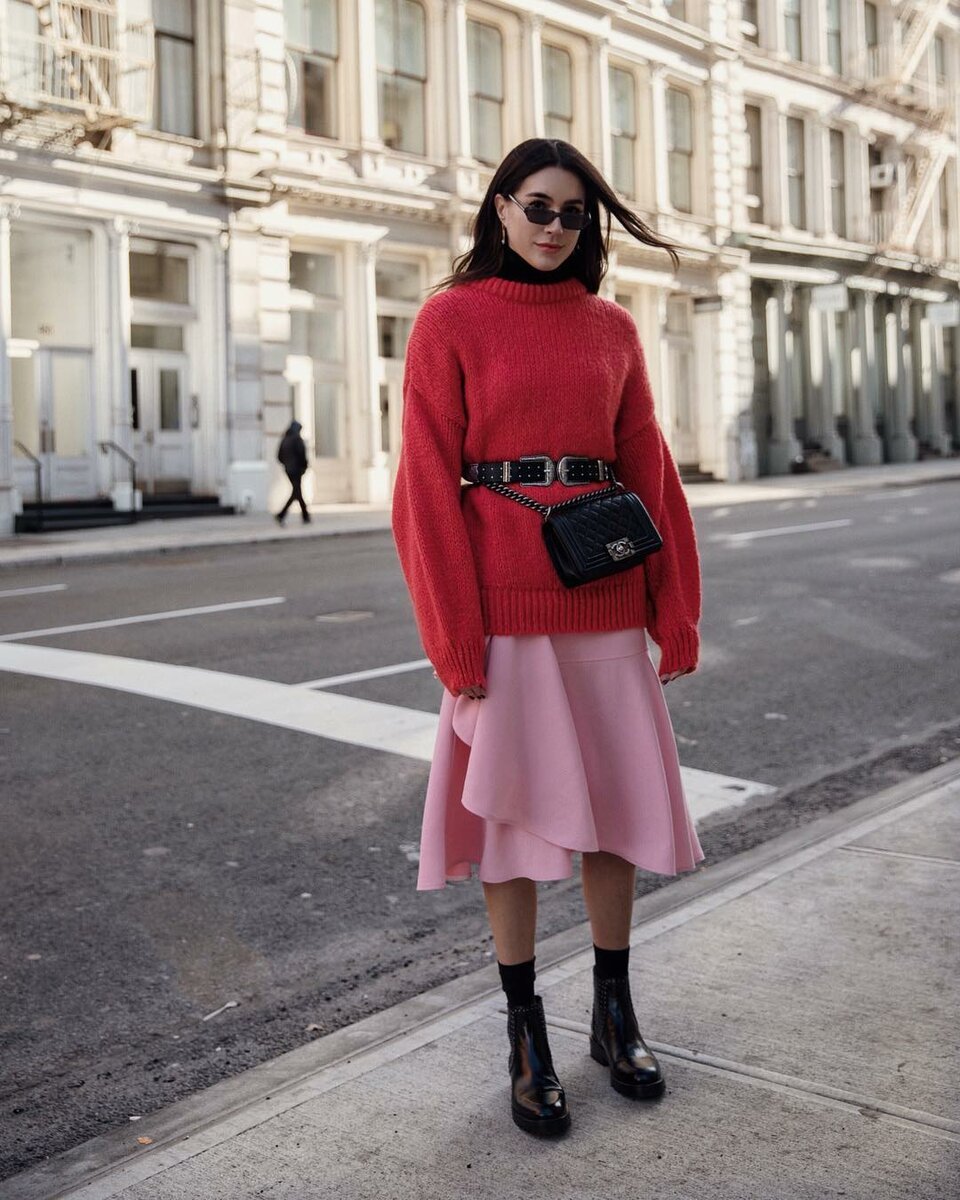 Образ юбка и свитер