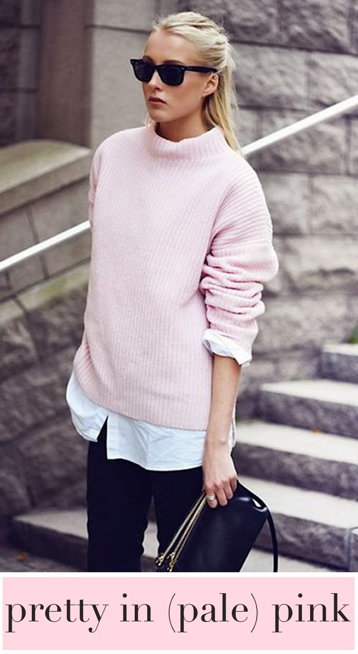 Свитер с рубашкой женские