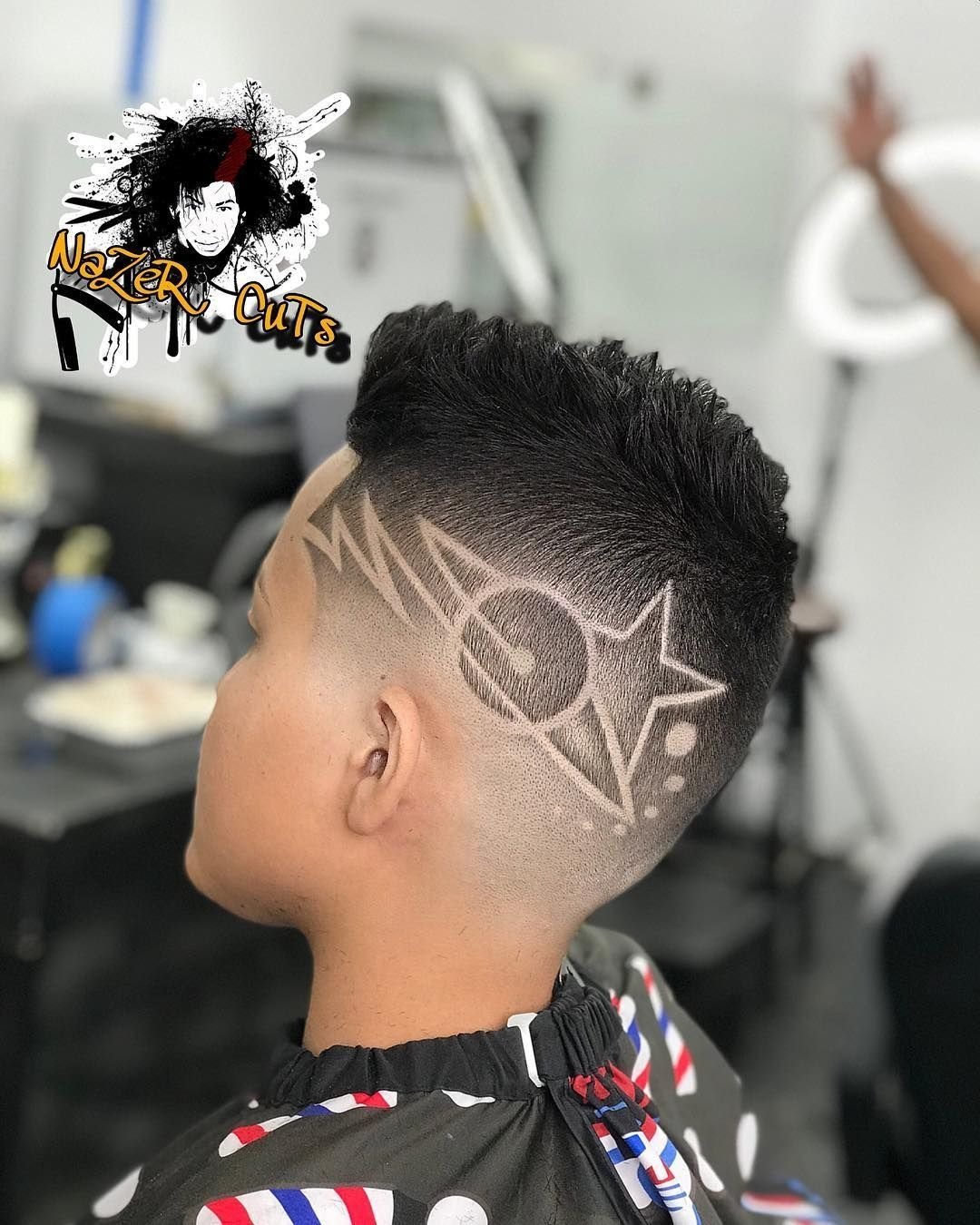 Детская стрижка с узором