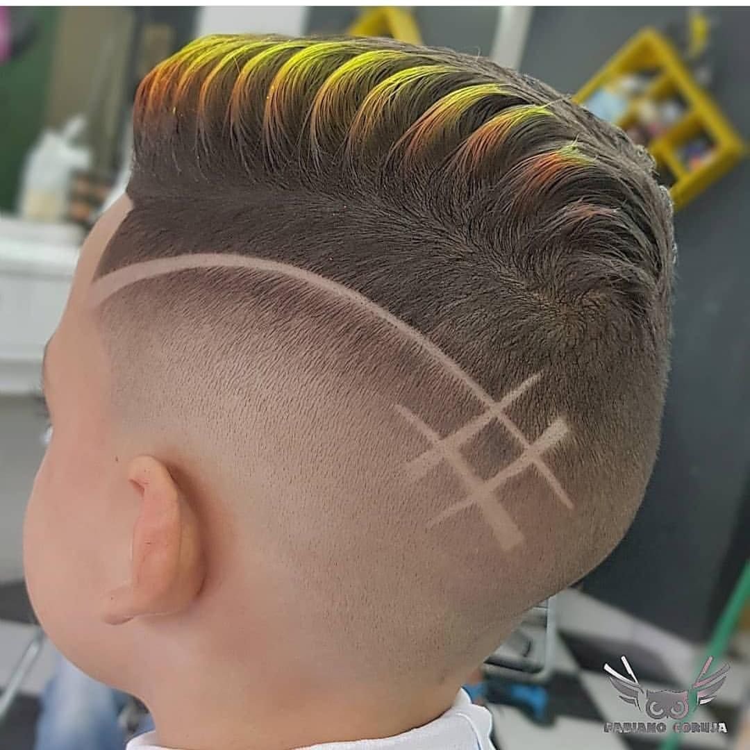 Полосы на голове стрижка детская
