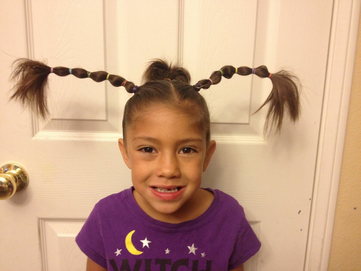 Прикольные причёски для девочек в школу