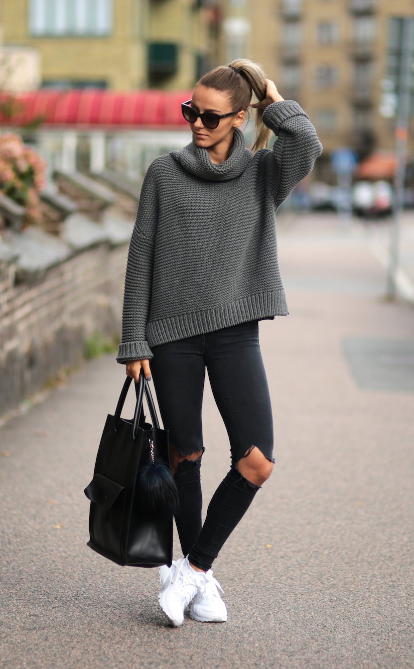 Луки со свитшотом оверчайз