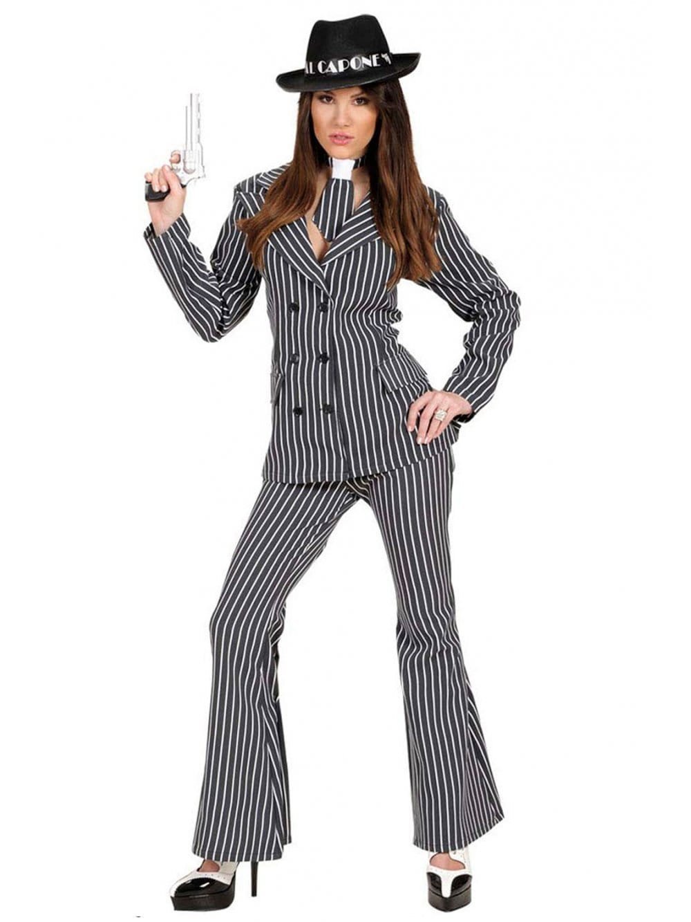 Стиль мафии Аль Капоне костюм женщины