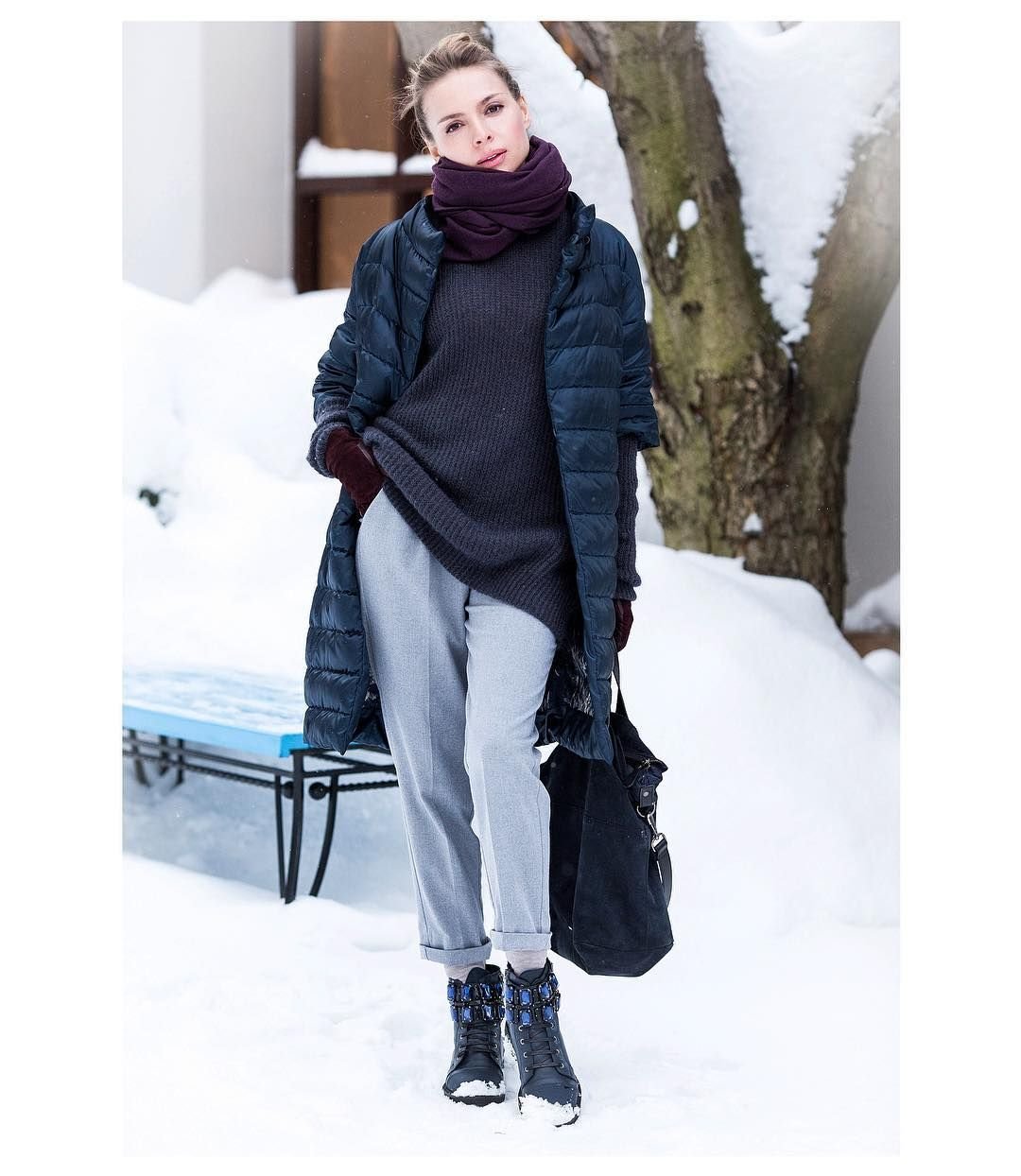 Стильные образы с пуховиком