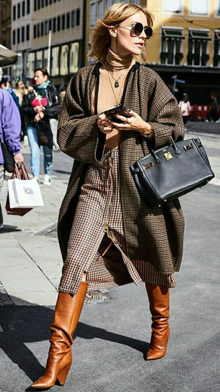 Коричневые казаки стрит стайл