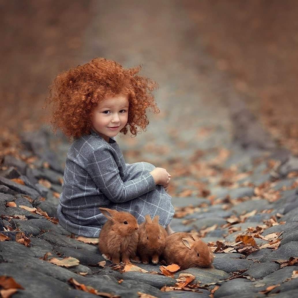 Рыжие кудрявые дети