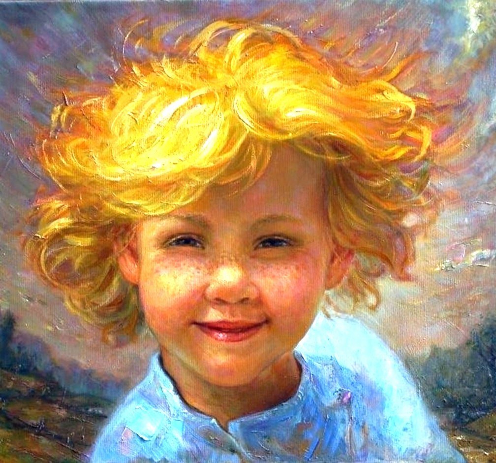 Дети и солнце в живописи