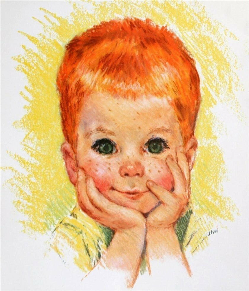 Портрет рыжего мальчика