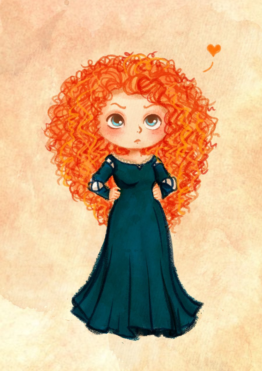 Храбрая сердцем мультфильм Мерида маленькая