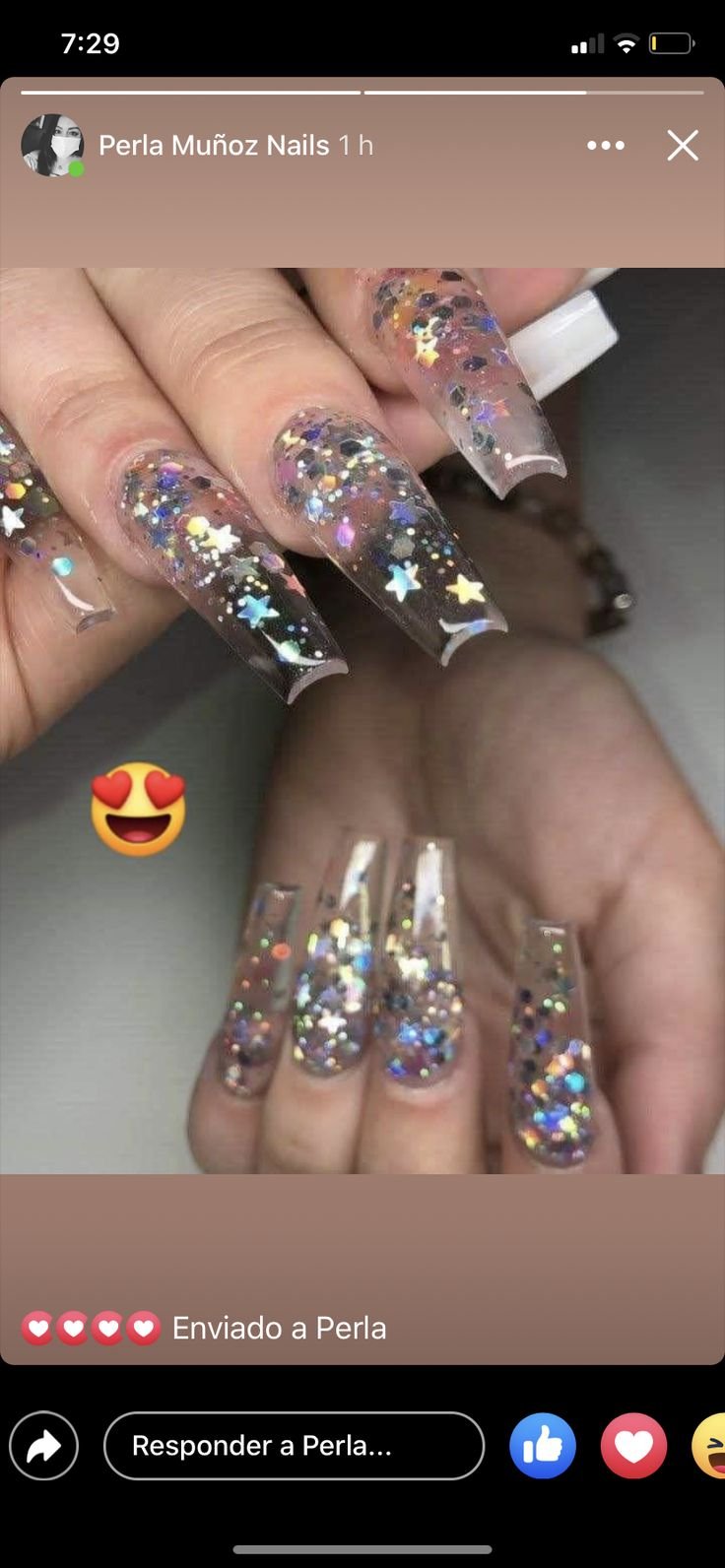 Прозрачные нарощенные ногти