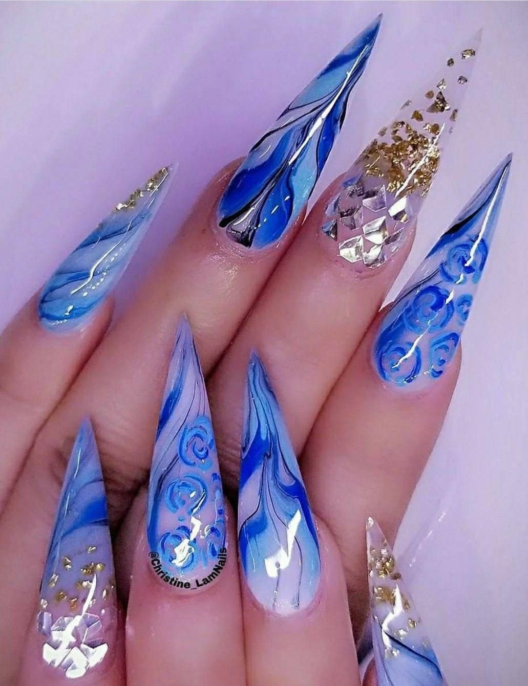 Аквариумный дизайн ногтей