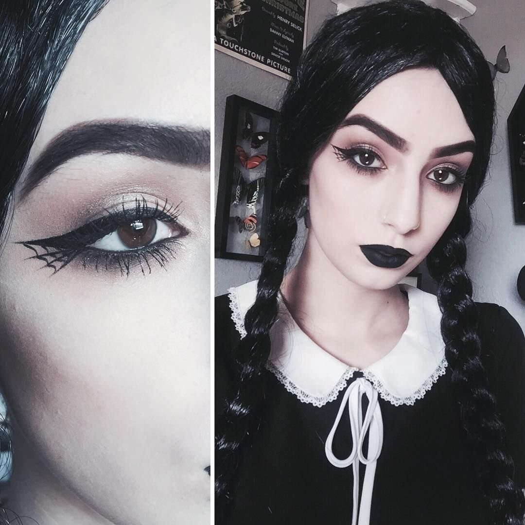 Венсди Аддамс макияж