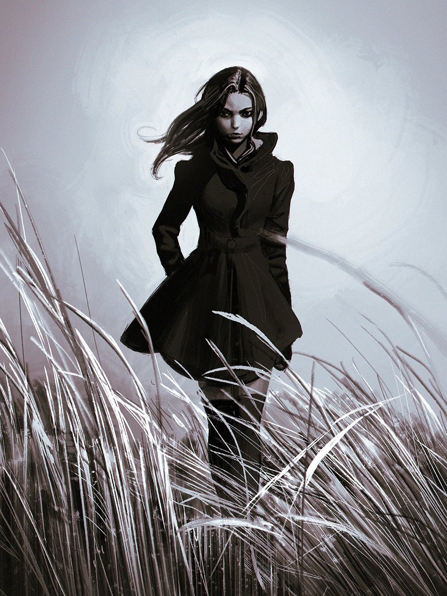 Девушка в черном арт