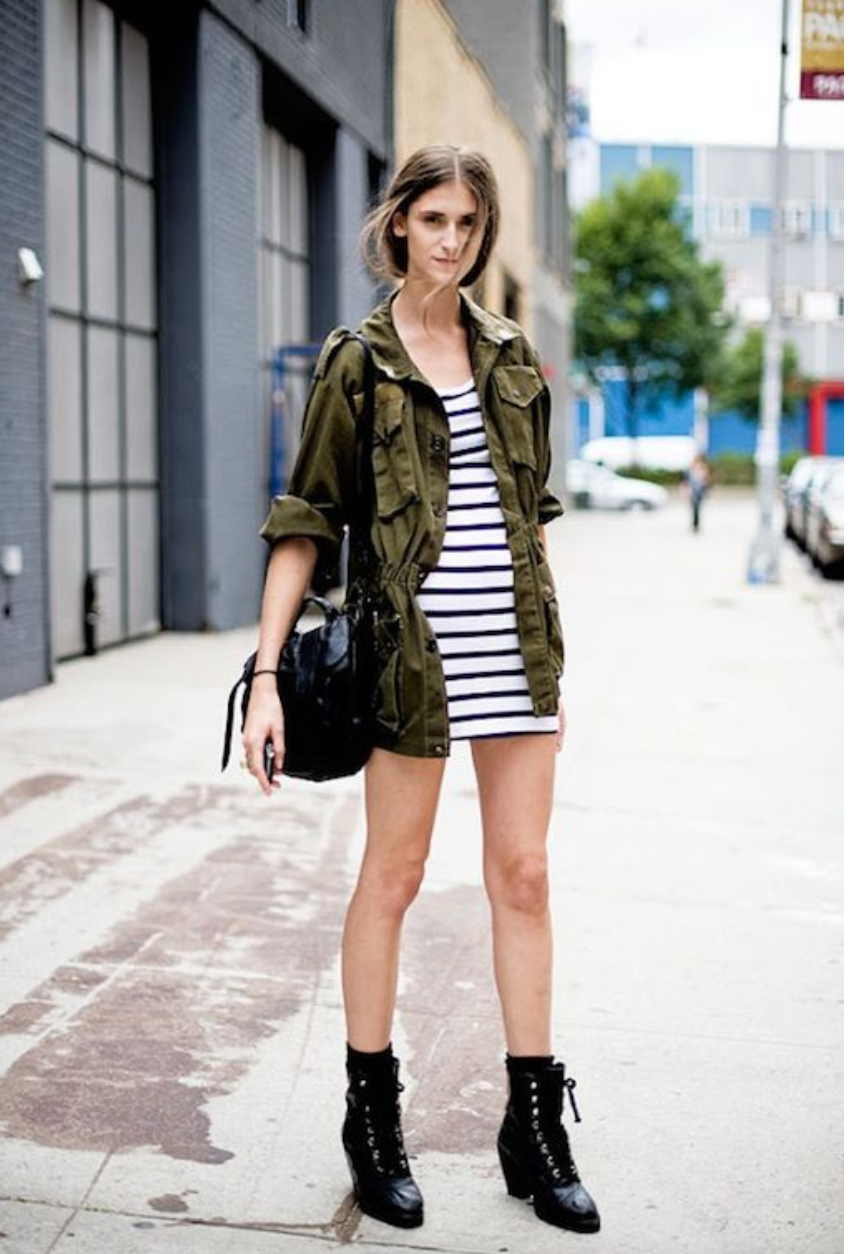 Парка милитари стрит стайл