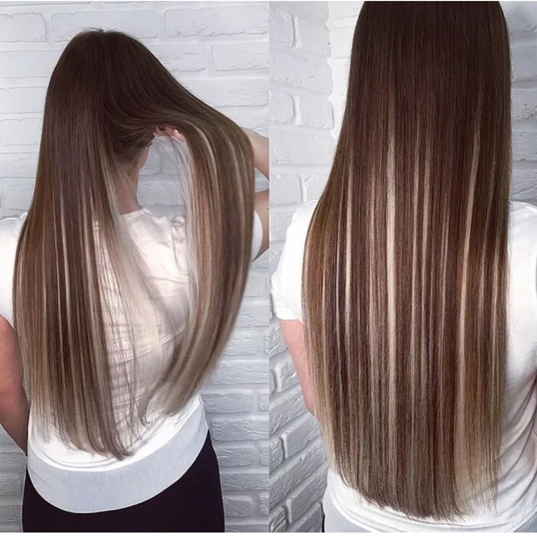 Наращивание волос мелирование