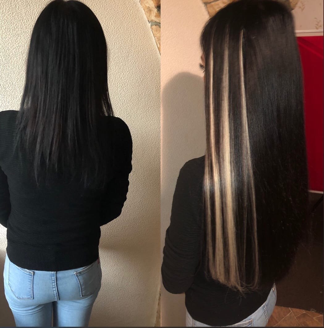 Нарощенные пряди волос