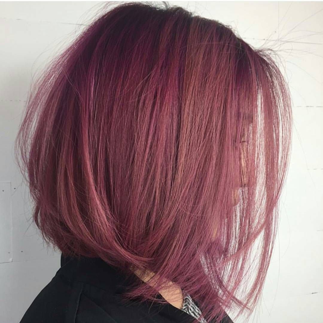 Бордово розовый цвет волос