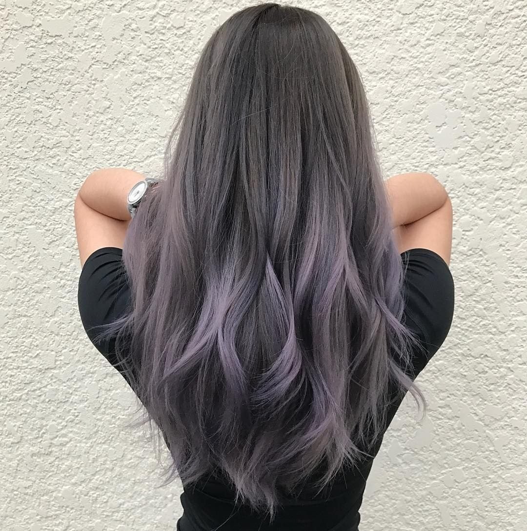 Пепельно фиолетовые волосы