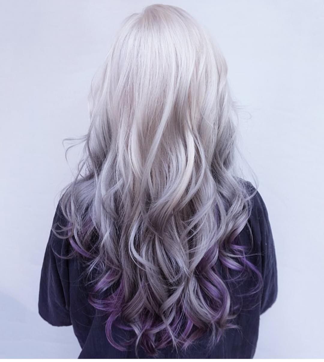 Омбре пепельно лиловый