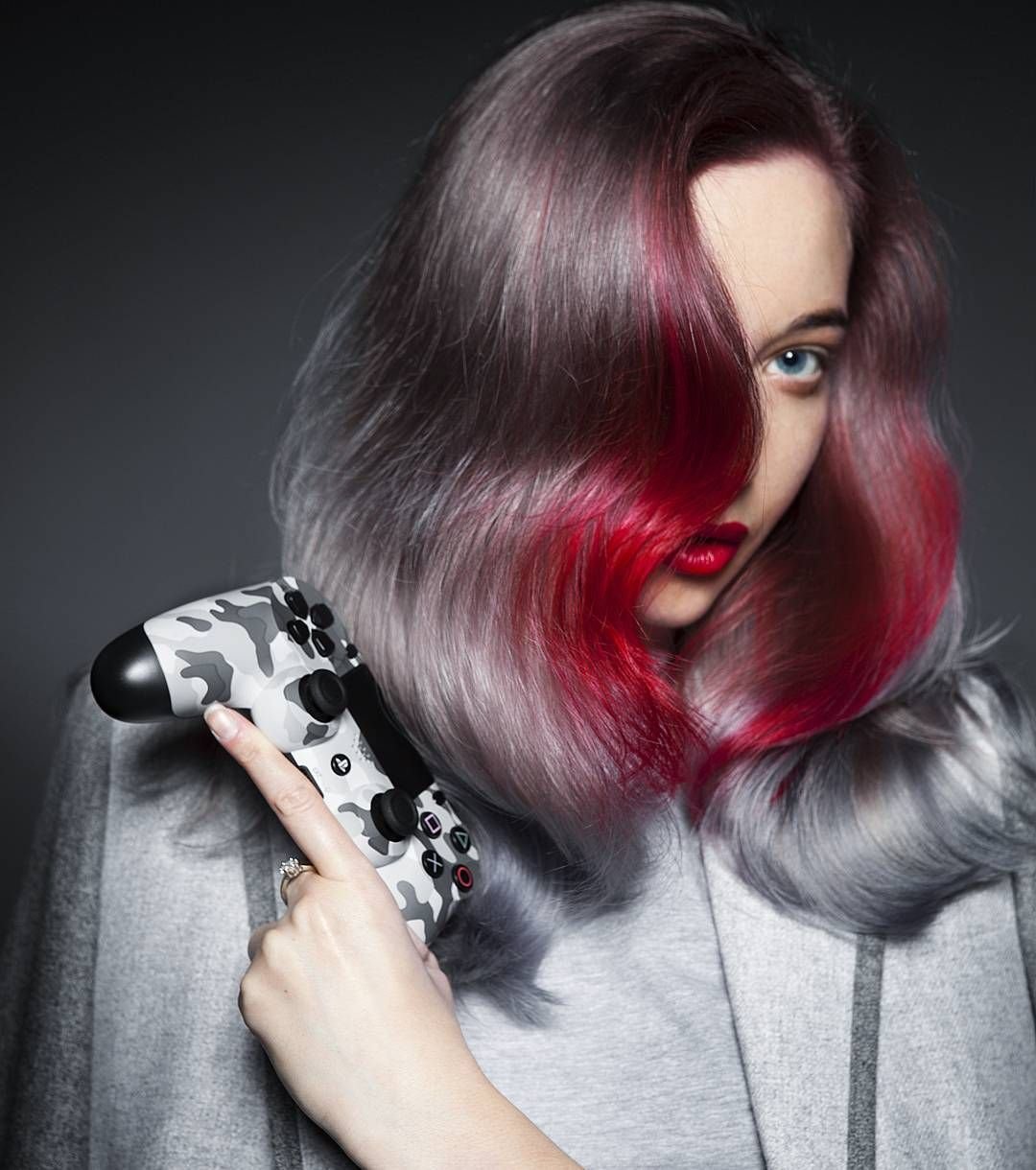 Серо красный цвет волос