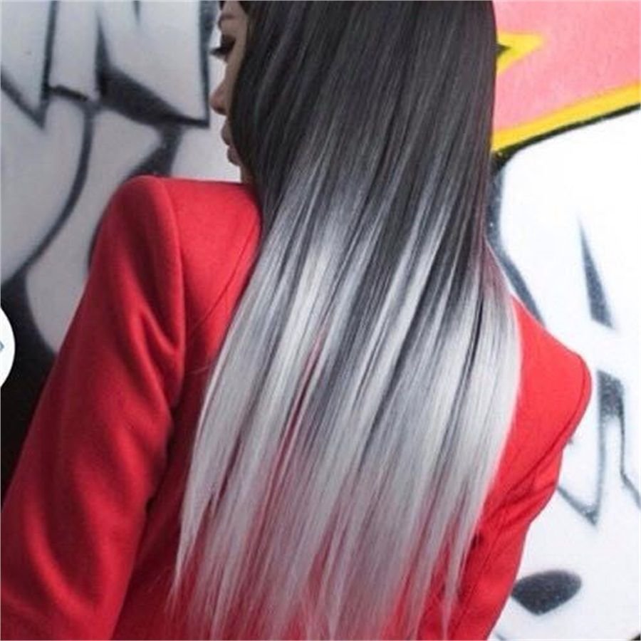 Омбре с черными кончиками